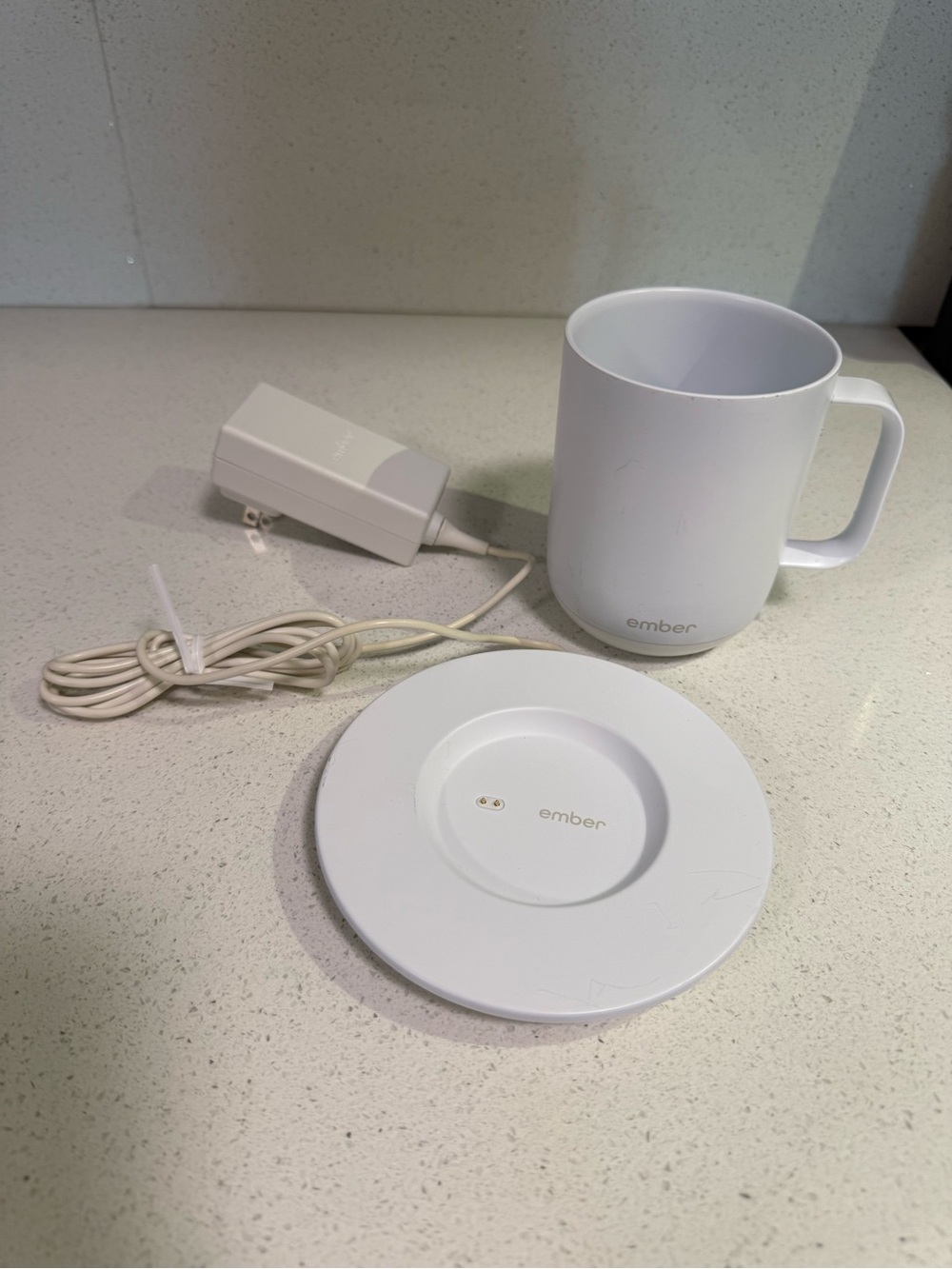Ember Temperature Control Mug with Charging Coaster - White NEVER USED
